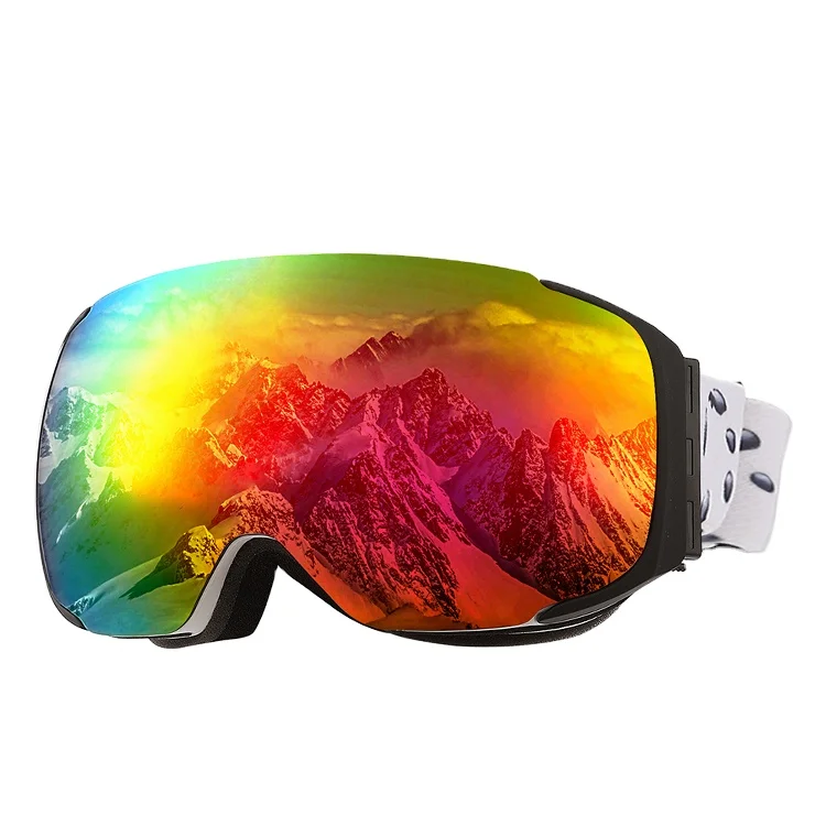 Tpu Flexible Frame Anti Fog Pc Lens Women Ski Sunglasses Snowboarding Glasses Oem Ski Goggles