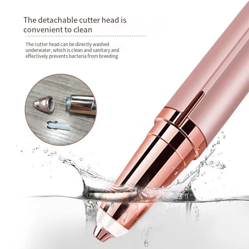 Hair removal pen Mini electric eyebrow trimmer lipstick shape electric eyebrow trimmer razor for women