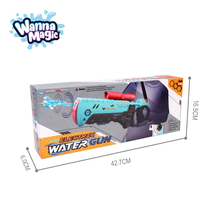 Kids Water Guns Squirt Battery Powered Toy Outdoor Summer Toys Electric Automatic High Pressure Water Gun With Bag