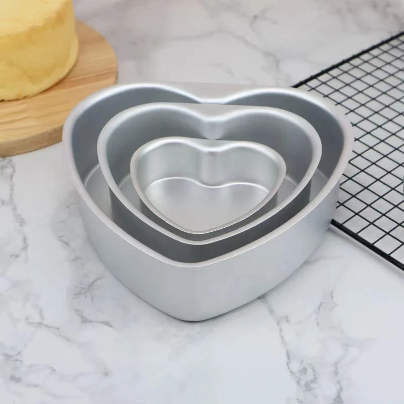 Fancy Baking Mould Cheese Anode 4-Inch 6-Inch 8-Inch Love Heart-Shaped Live Bottom Chiffon Cake Mold