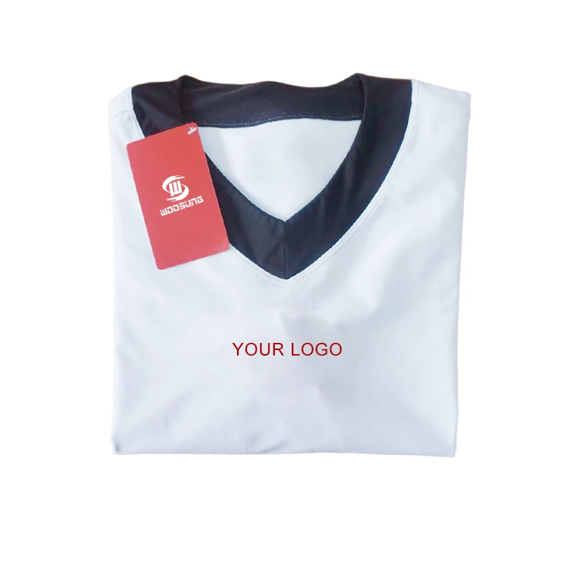 Woosung Promotional Custom Logo  Cheap Taekwondo Training Clothes Taekwondo Suits Dobok Taekwondo Uniform