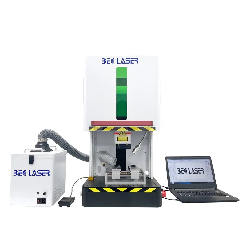 30W 50W Jewelry Fiber Laser Marking and Engraving Machine Gold Silver Brass Stainless Steel 100W Motorized Raycus Laser Source