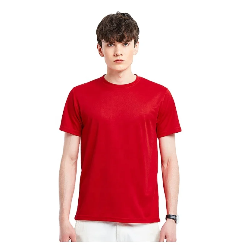 150gsm OEM logo custom polyester solid mesh quick dry o neck marathon advertisement culture unisex short sleeve T-shirt  t shirt