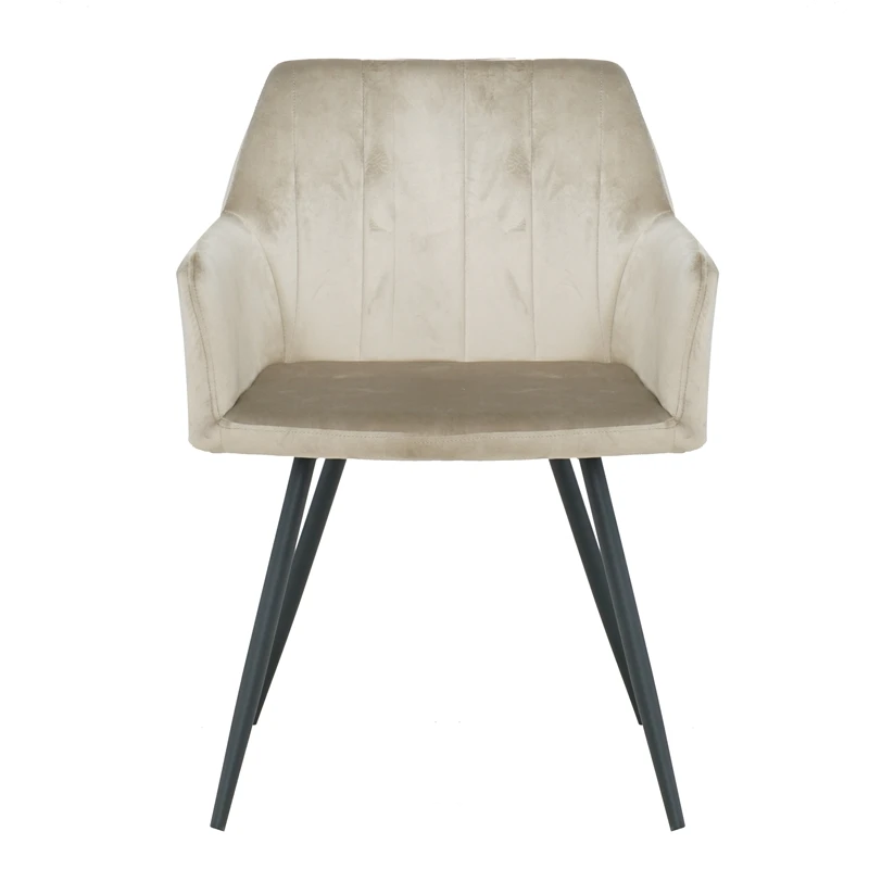 Hot Sale High Quality Home Furniture velvet fabric Dining Chair with metal legs