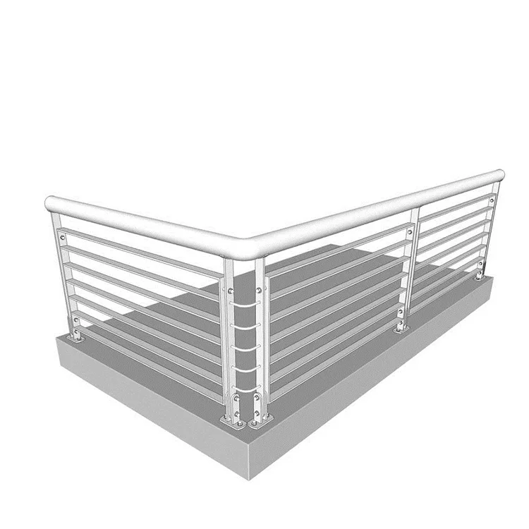 Modern custom design Indoor stair glass stainless steel railings price
