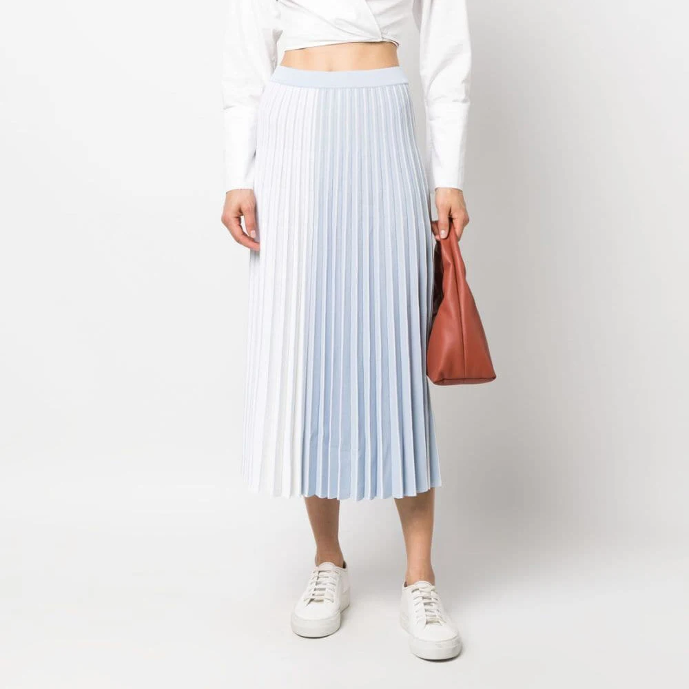 Custom Knit Skirts Knitted Women Pleated Skirt Knitwear Ladies Elegant High Waist Maxi Long Maxi Knit Skirt for Women