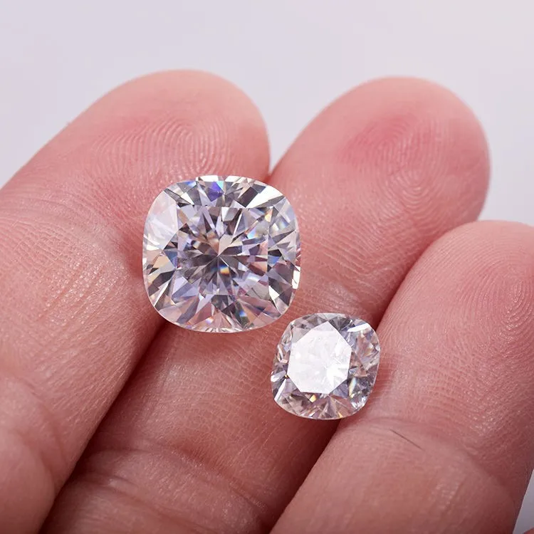 7Carat China Manufacturer High Quality Jewelry Moissanite  Moissanite White D Color Cushion Cut Loose Moissanite Stone