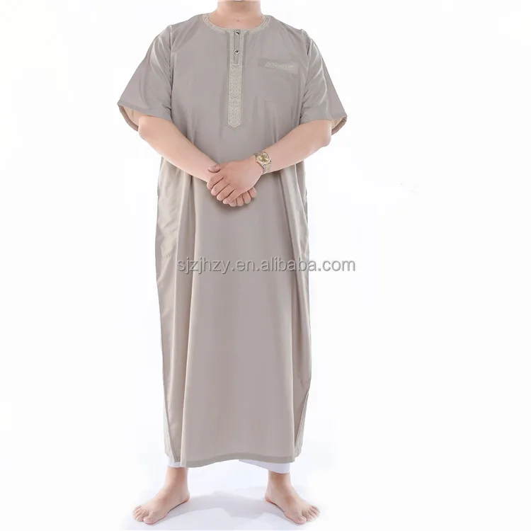 Wholesale Islamic Clothing Men Thobe Arab Dubai Thawb Muslim Dress Abaya Kaftan dress Jubba Jubah
