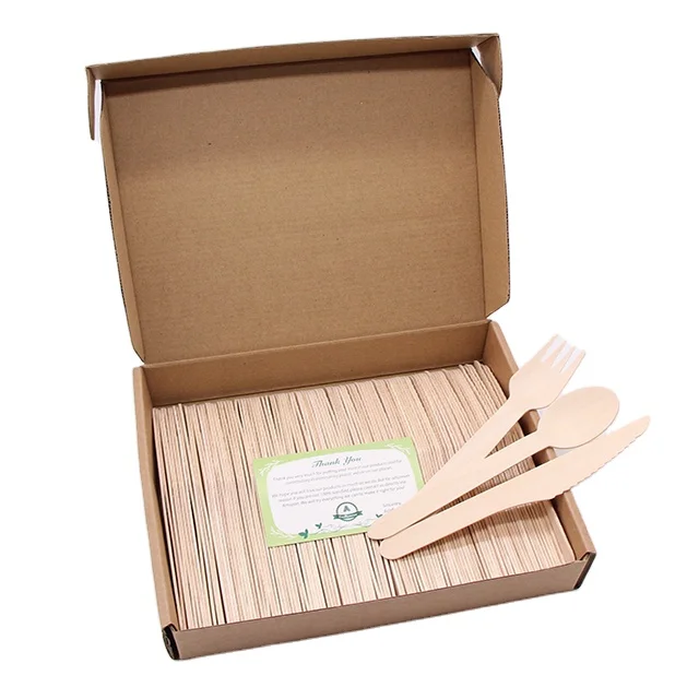
Lovely Reusable Wooden Manufacturer Wood Color Bamboo Cutlery Set For Student 