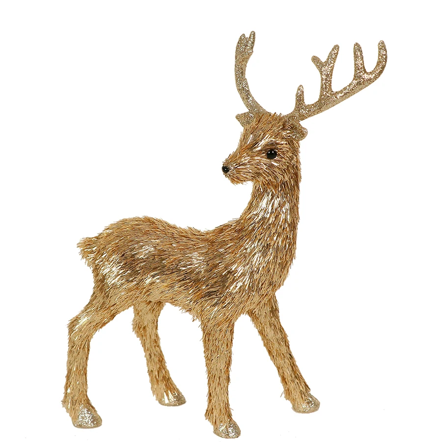 hot selling Resin craft artificial lifelike mini reindeer decoration home christmas decorative supplies