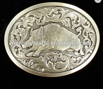 Cheap price metal custom logo name plate belt buckles
