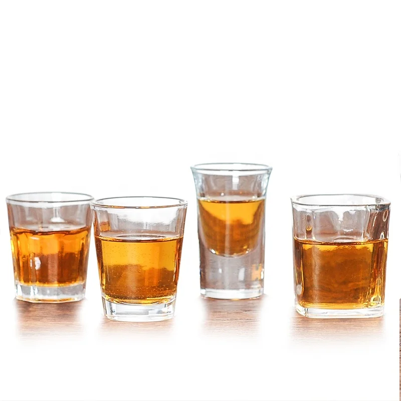 Wholesale sublimation shot glass decal custom logo branding shot glasses blank glassware small tequila shot glass