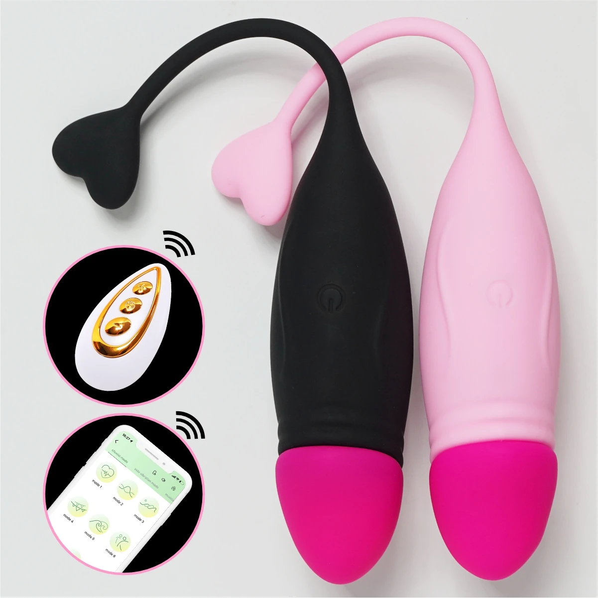 Adult Rogue Rabbit APP Remote Control Vibration Double Delay Silicone Lock Essence Ring Couple Products 2