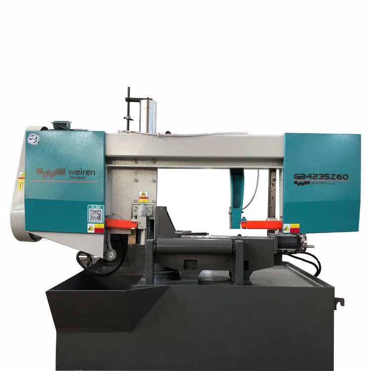 
GB4235Z60 miter angle tilt angle 0-60 Degrees Free rotation Cutting Horizontal Semi Automatic Band-Sawing Machine 