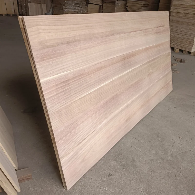 High quality solid paulownia wood edge glued board  Paulownia Wood Timber whit oak wood