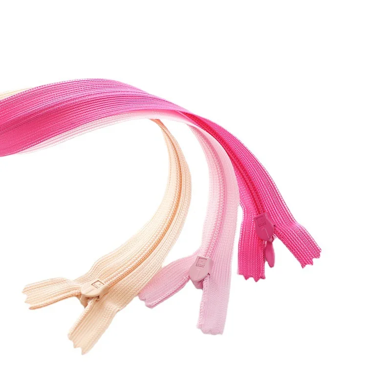 Wholesale New Invisible zipper Colorful 3# Hidden Nylon Zipper for sewing/Garment accessories