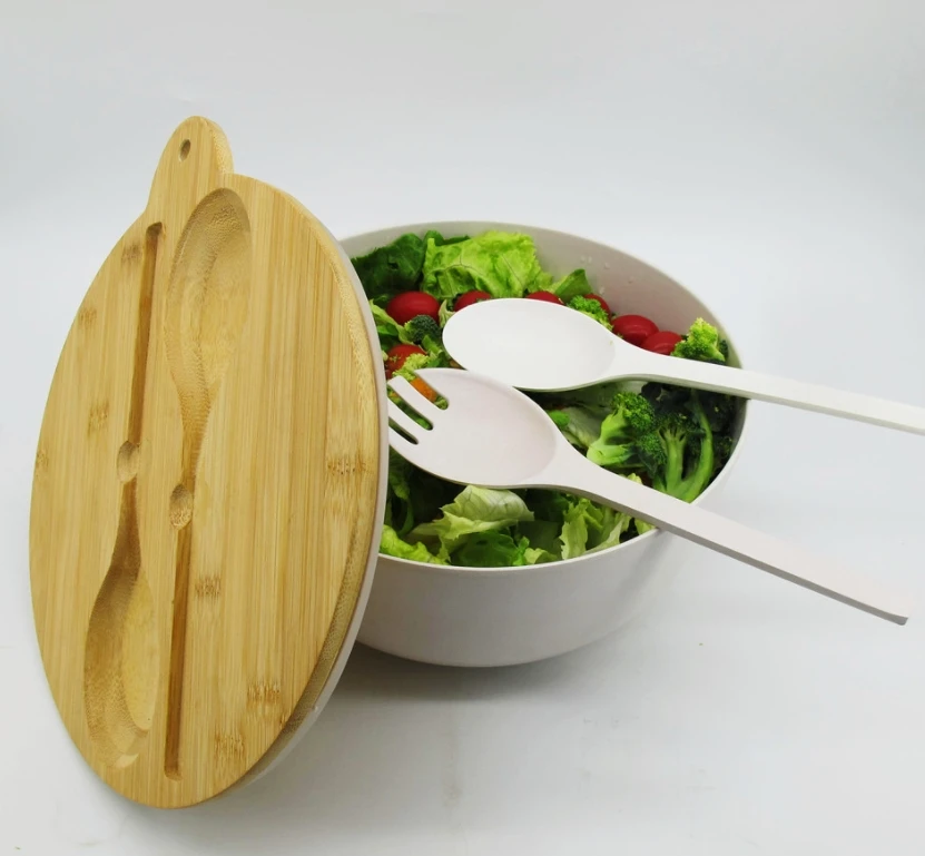 Лидер продаж 3700 мл экологически чистые миски из бамбукового волокна большие кухонные белый синий черный Меламиновый материал пищевое