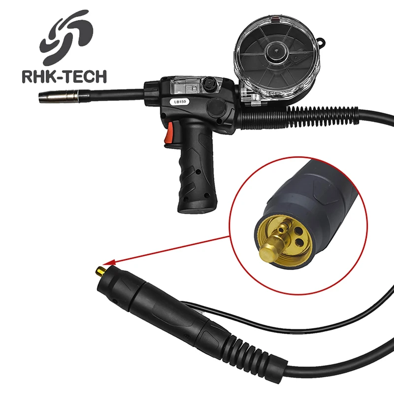 RHK портативный евроразъем 150Amp с газовым охлаждением LB150 MIG катушка сварочный пистолет для сварки алюминия