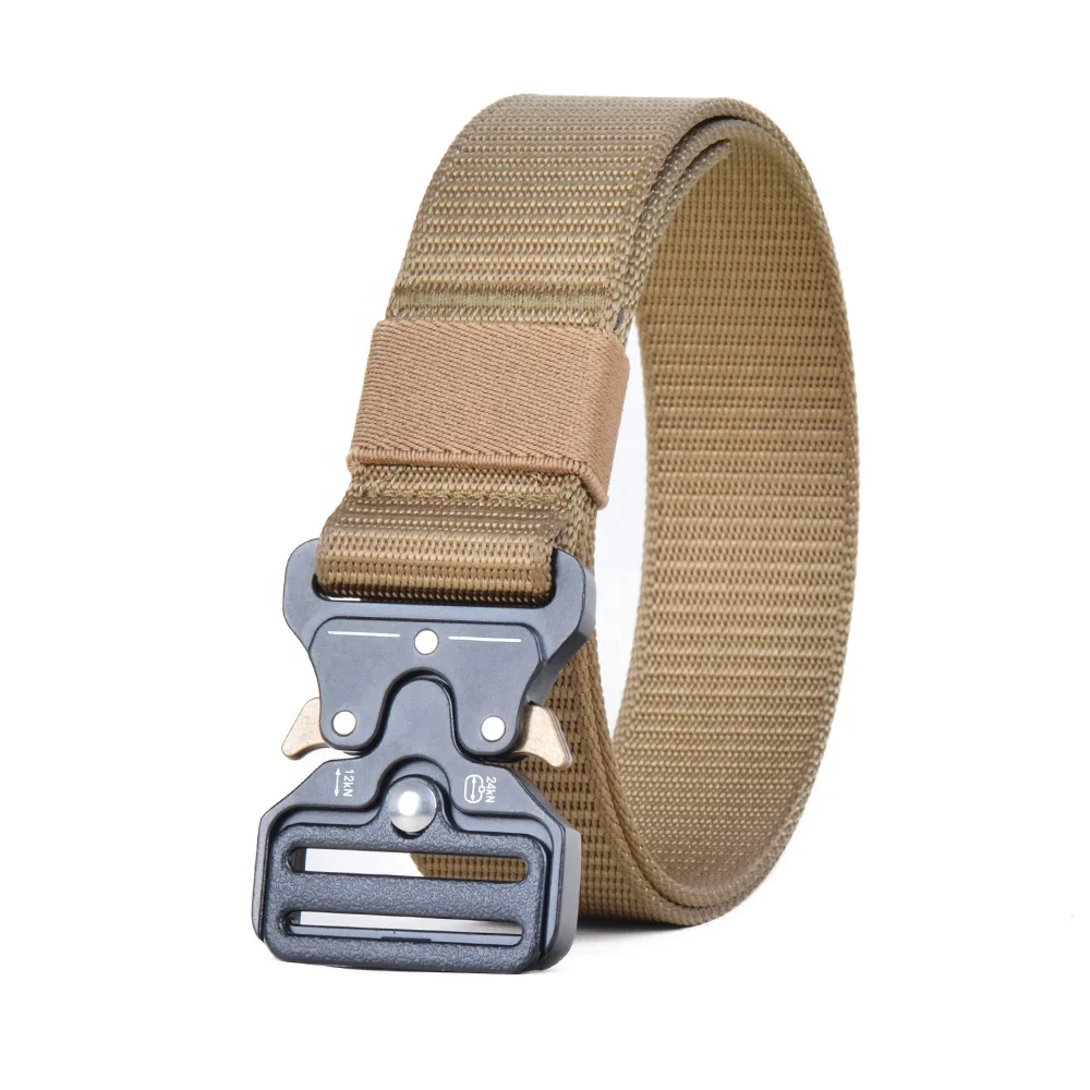 Tactical Belts for Men Work Hiking Riggers Web Belt with Heavy Duty Quick Release Metal Buckle