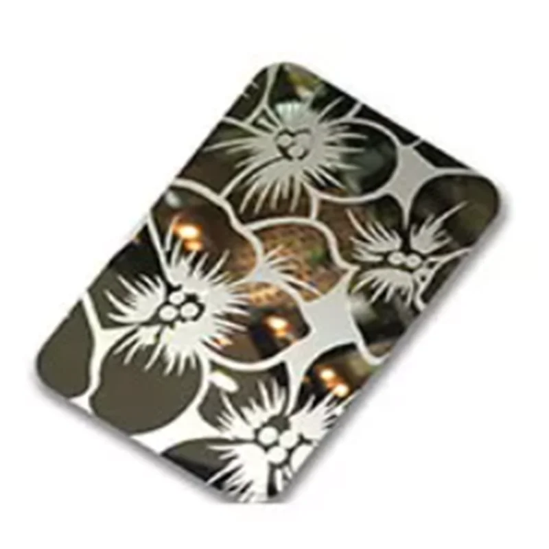 Aisi 304 316 201 Mirror Gold Prices etching Ss double colors Stainless Steel Sheet