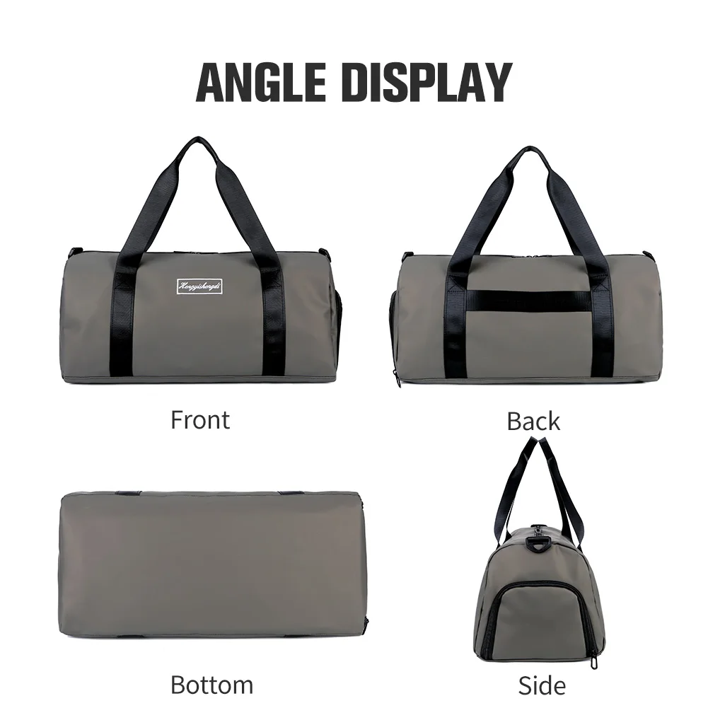 Promotional Custom Waterproof Large Sport Duffel Travel Bag with Shoe Compartment Men Leather Oem High Quality Duffel Travel Bag