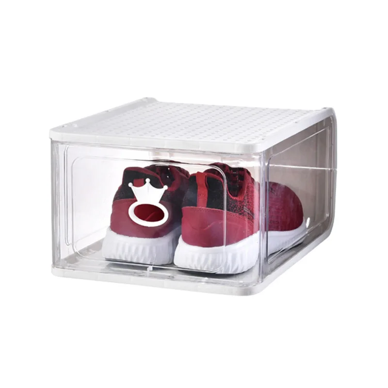 plastic shoe box acrylic  shoe organizer Sneaker Display Case Stackable