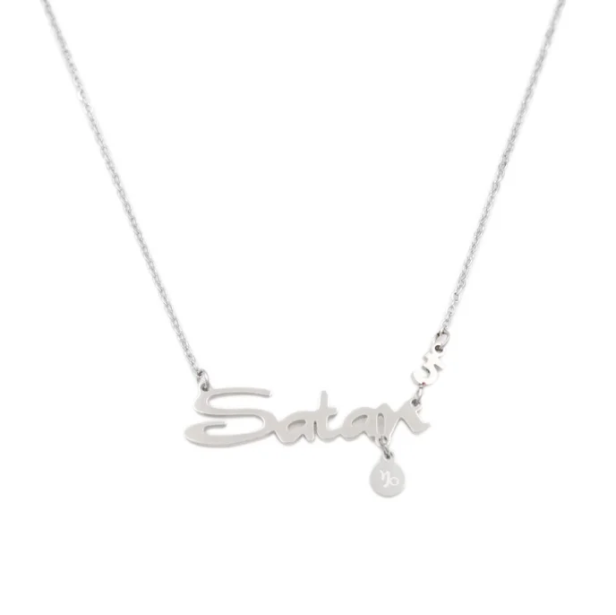 Ins European-American Personality Light Luxury Stainless Steel Cut Letter Clavicle Chain High Sense Name Necklace For Women