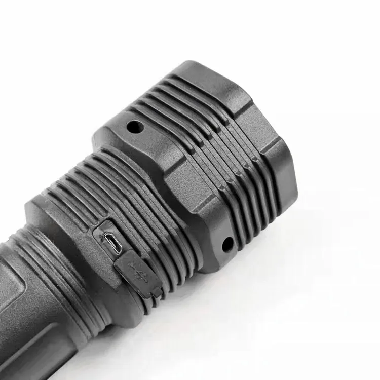 Super Bright 12 Watt 500LM Focus ABS Plastic Torch 12 Leds Long distnace USB Rechargeable Led Flashlight with Battery for Night