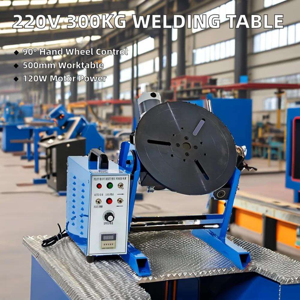 Automatic 300kg Welding Positioner 220V Motor 200mm Chuck Timing Hole Turntable 200Mm Engine Bearing Core Welding Positioners