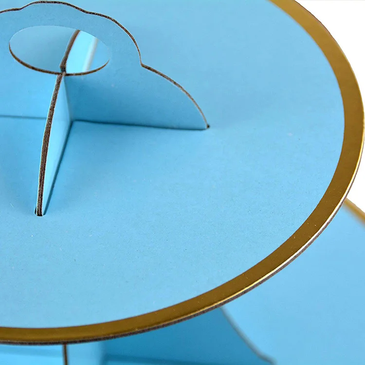 PARTYCOOL Birthday Party Supplies 3-Tier Cardboard Paper Cupcake Tower Display Rack Cup Cake Stand