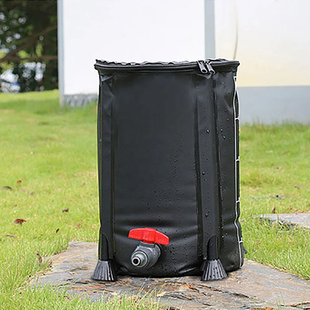 100 Gallon Collapsible Rain Barrel Portable Water Storage Tank Rainwater Collection System Downspout Water Catcher Container