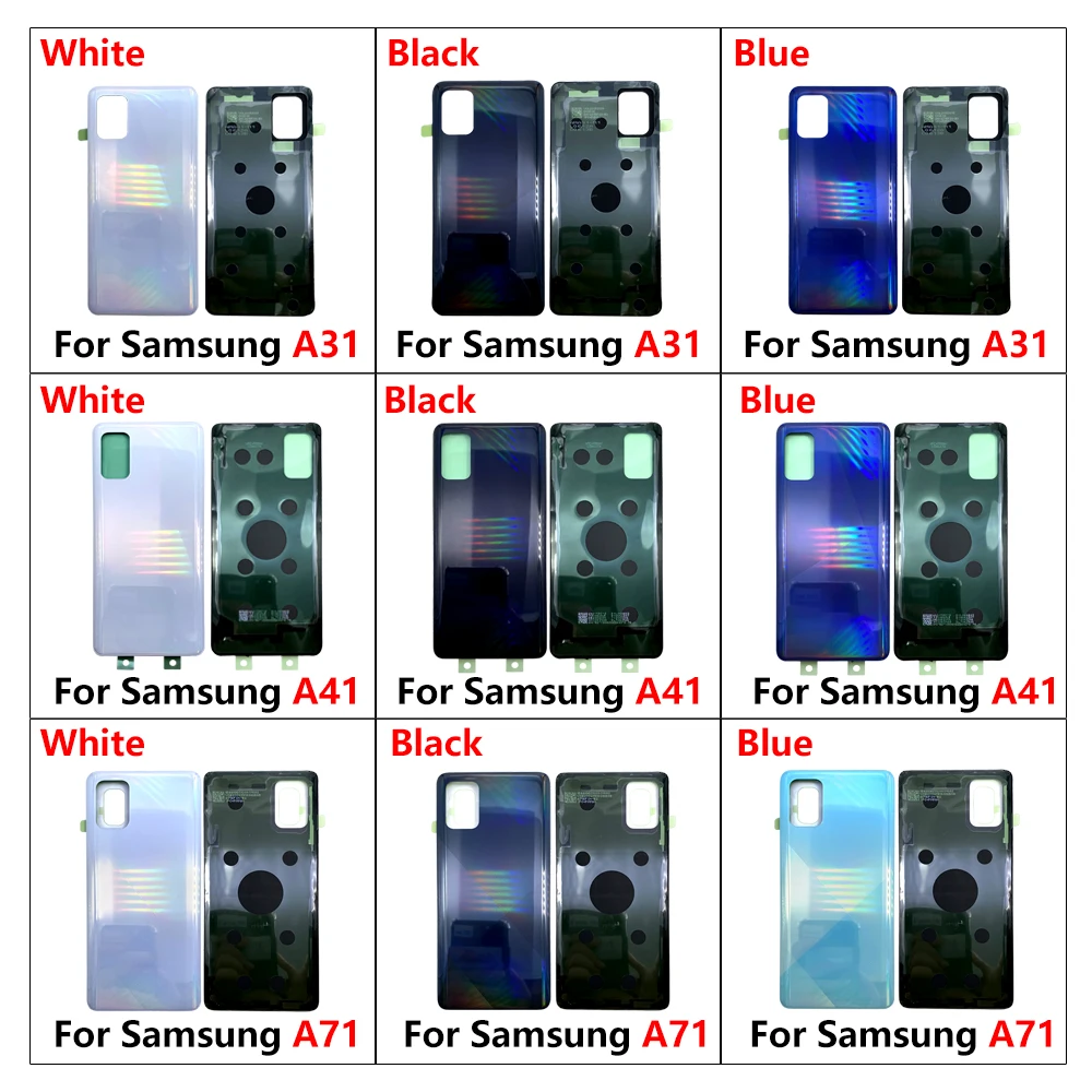 Задняя стеклянная крышка сотового телефона для Samsung A51 A71 A31 A41 запасная