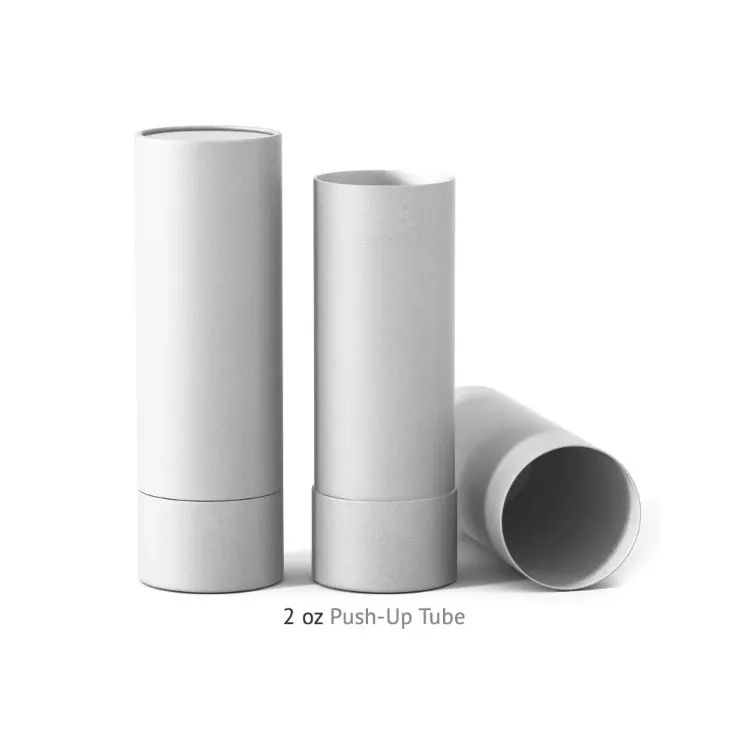 Custom empty deodorant stick lipstick container white lip balm push up deodorant Kraft paper tube