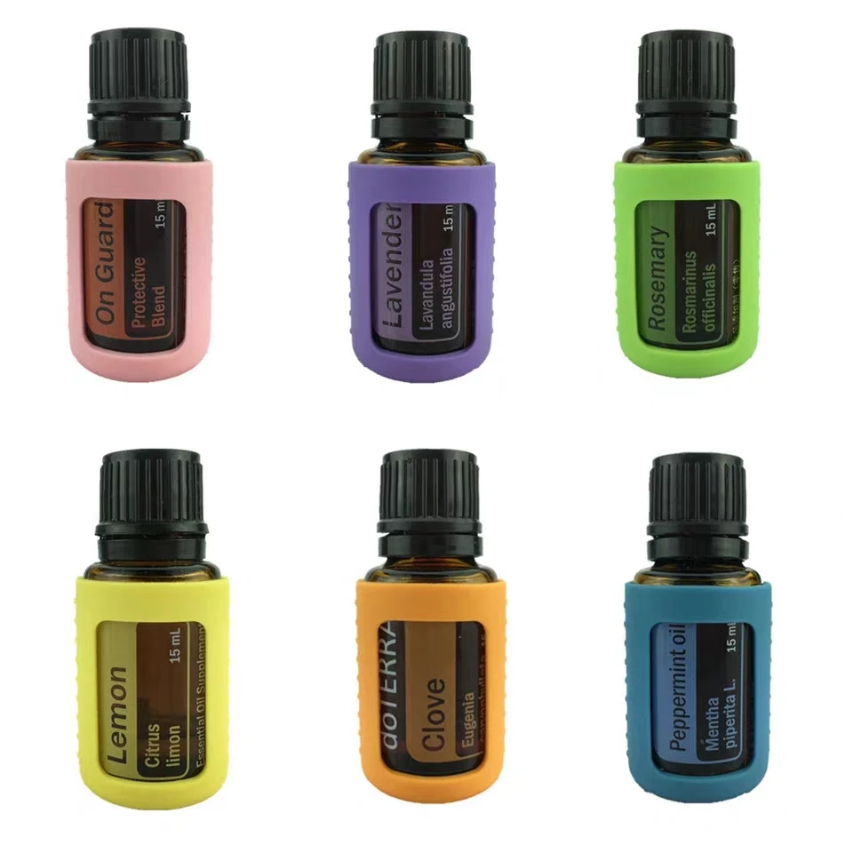 Hot Sale Essential Oil Perfume Silicone Sleeve Carrying Bottle silicone