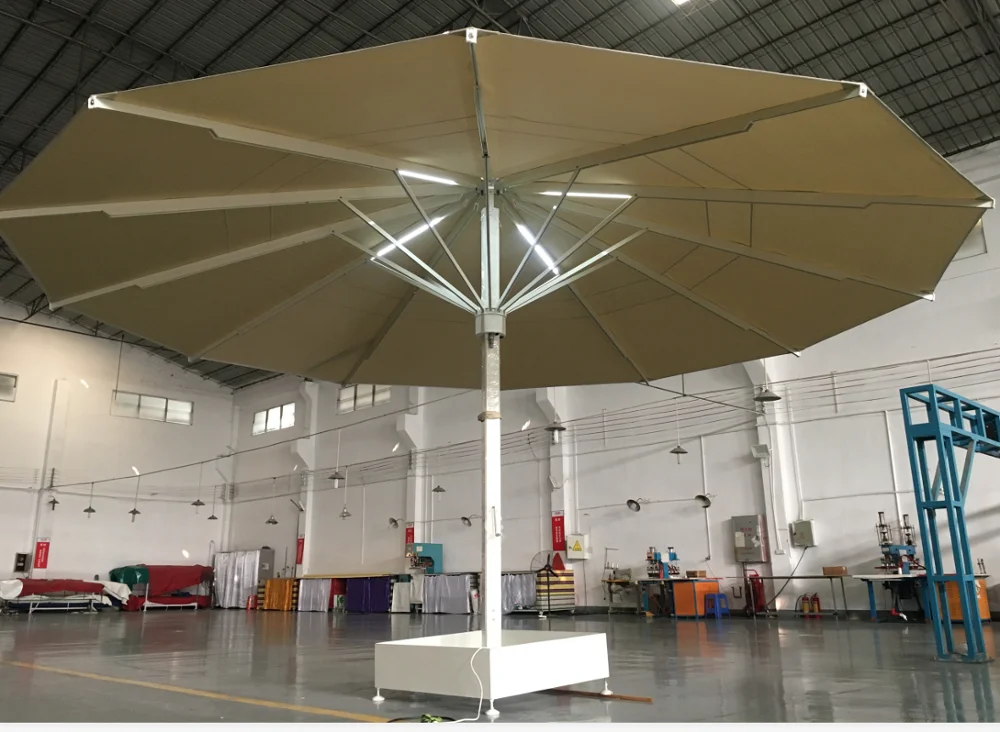 Newly Design Outdoor Patio Big Parasol with Light Aluminum