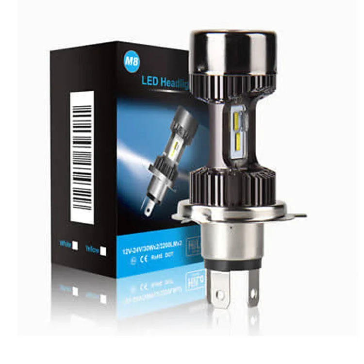 Hot sale H4 Super Bright Daytime Running Light DRL F8  M8 motoled LED headlight lamp