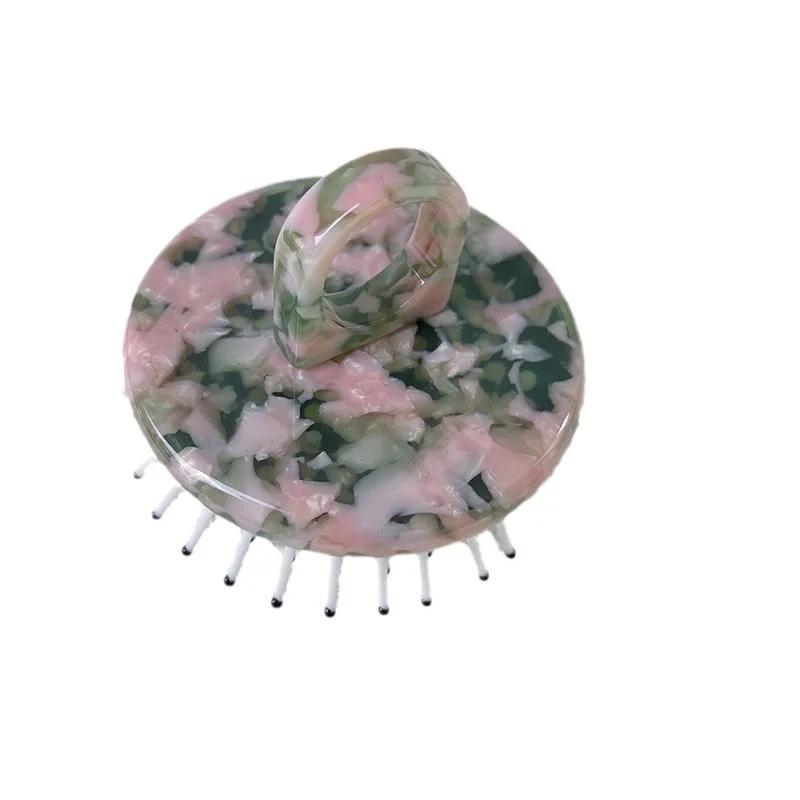 New Styles Marble Colors Acetate Acid Ring Holder Air Cushion Comb Massage Comb Hair Accessories