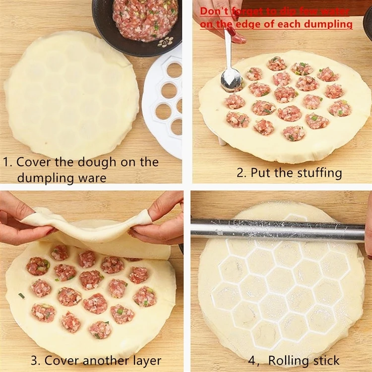 Dumpling Maker Stainless Steel Dumpling Tool Dumpling Skin Pick Stuffing Spoon Kitchen Tool Set