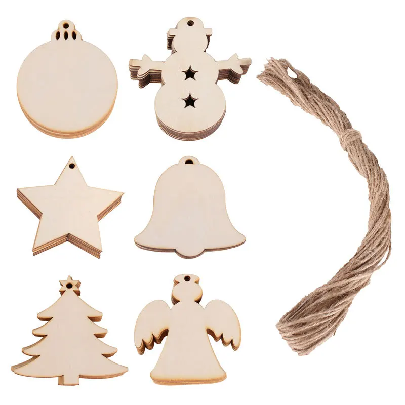 Factory direct sale  laser cut  2D 3D ornament wooden Christmas  Decoration