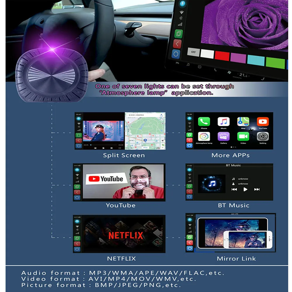 Plug and Play 4G+64G Qualcomm Snapdragon 10 Core High Performance Android 10.0 Smart Carplay ai box Fast and responsive