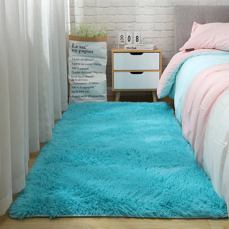 Quality indoor mat soft shaggy fur floor area rug fur rugs living room white fluffy faux fur rug carpets