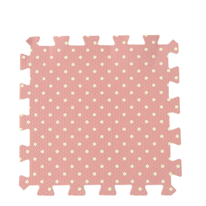 Водостойкий детский коврик-пазл EVA из пены с розовым принтом, 30 см x 30 см
