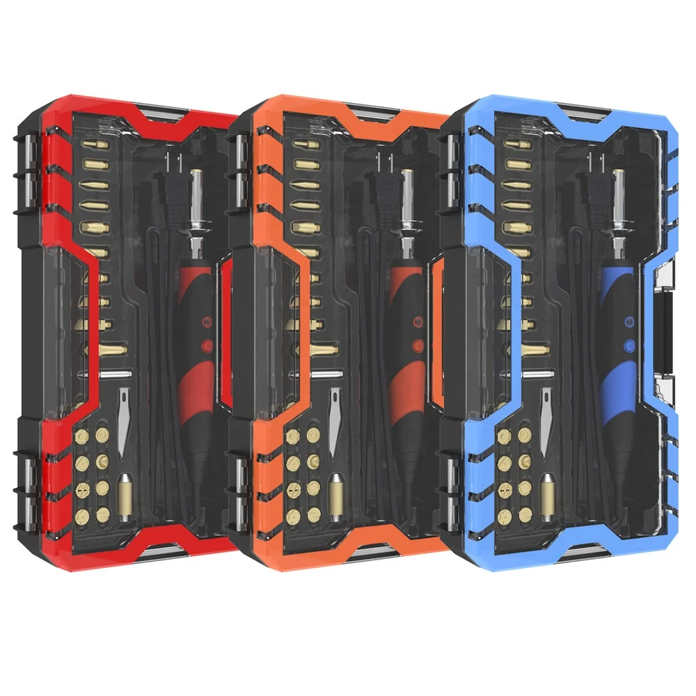 Hot Selling Portable 23 in 1 30W Wood Burning Pen Pyrography Tools Kits