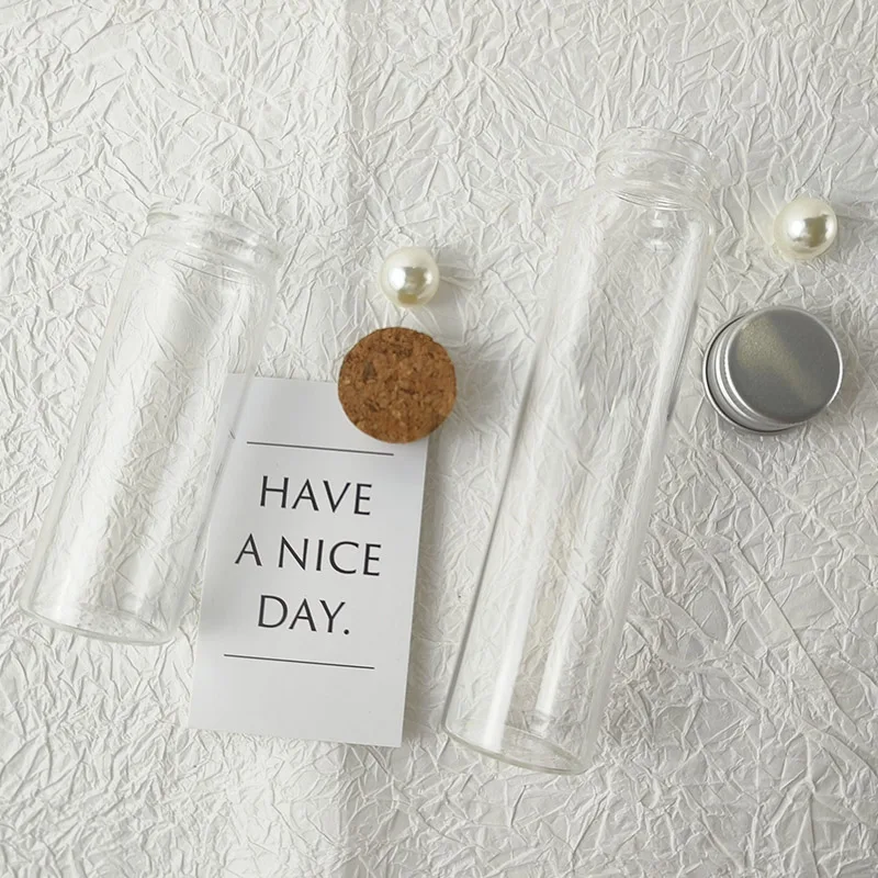Wholesale 30ml 120ml 150ml empty clear decorative wishing bottle glass test tube with cork