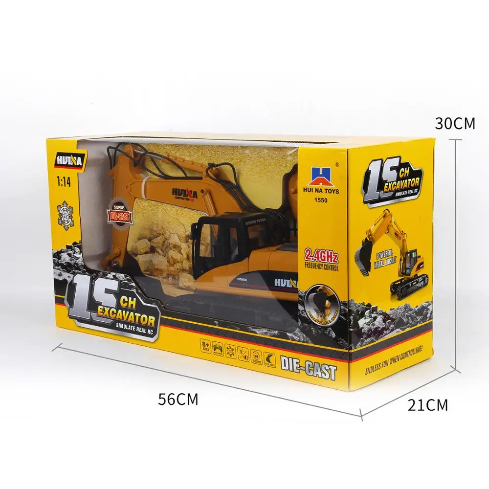 Недорогой экскаватор Huina 1/14 V4 RC Масштаб 2 4 15 каналов 1550 ГГц игрушечный грузовик для детей более 8