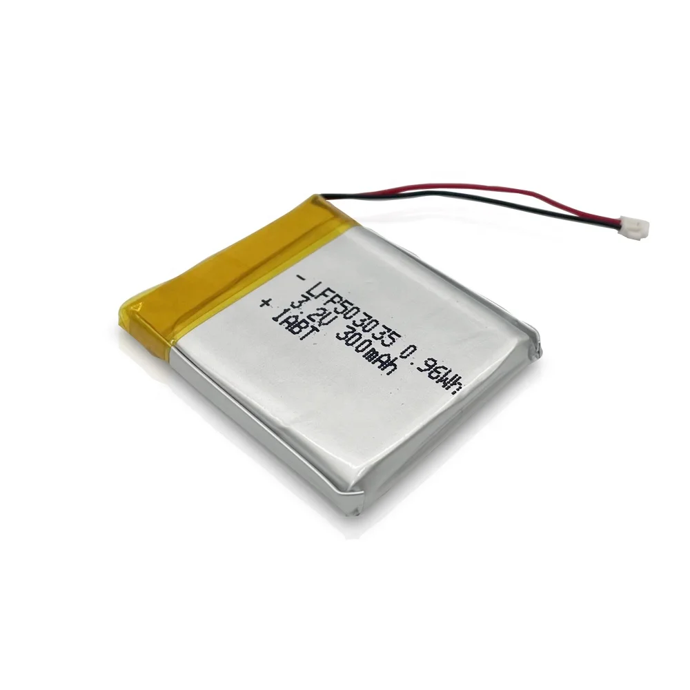 DTP503035 3.7v 300mah lithium polymer battery cell 3.2v lifepo4 battery cells