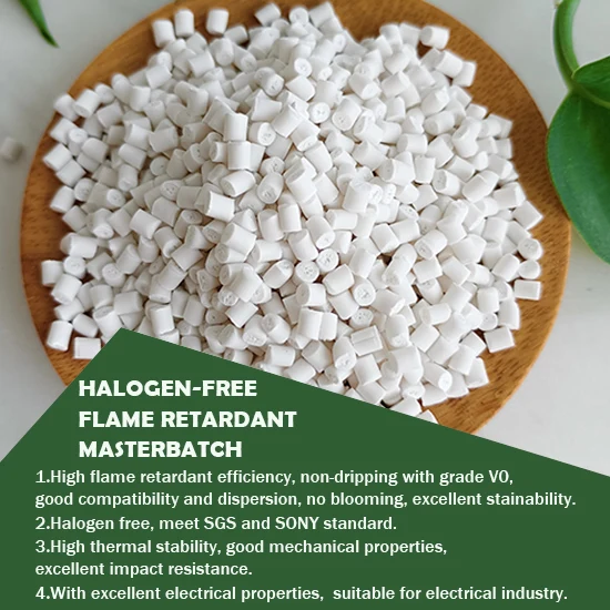 non-halogenated UL94 V0 flame retardant FR granules additive for PP/PE raw material masterbatch/polymers