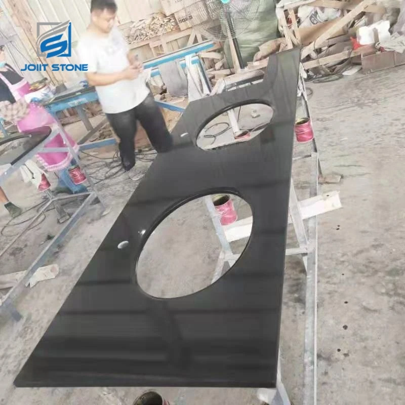 Top Quality Competitive Price Black Quartz Stone Kitchen Work Tops