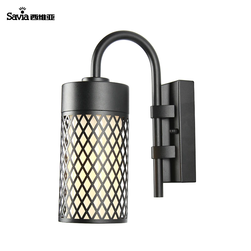 Savia E27 IP44 mid century moroccan classic modern retro black outdoor wall sconces lights fittings