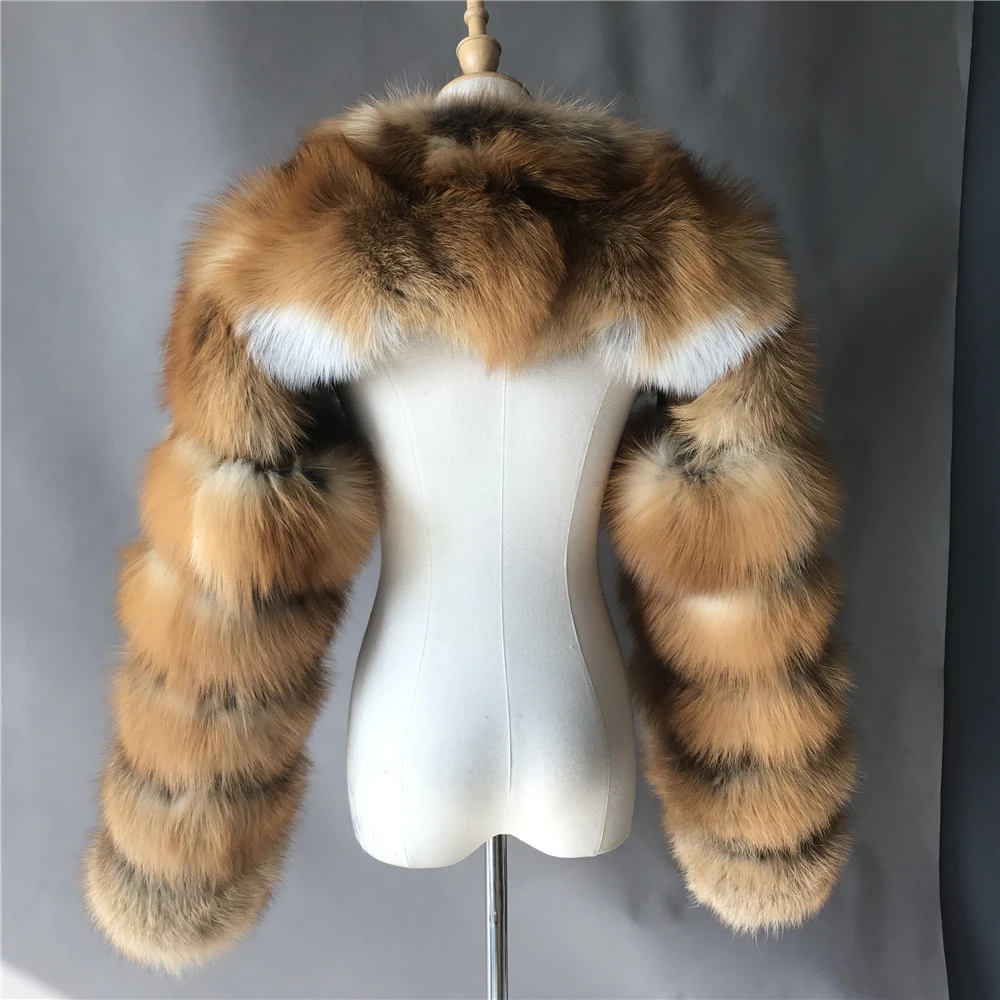 Super Fashion Fur Coat Winter Warm Women Lady Fur Sleeve Wrap